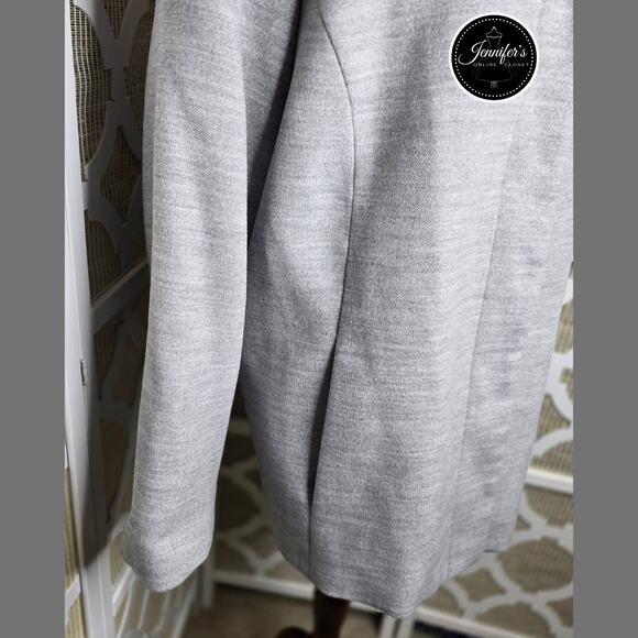 Lands' End Women's Gray Poly Blend Hidden Button Fully Lined Jacket Size 4X 30W - Picture 6 of 12